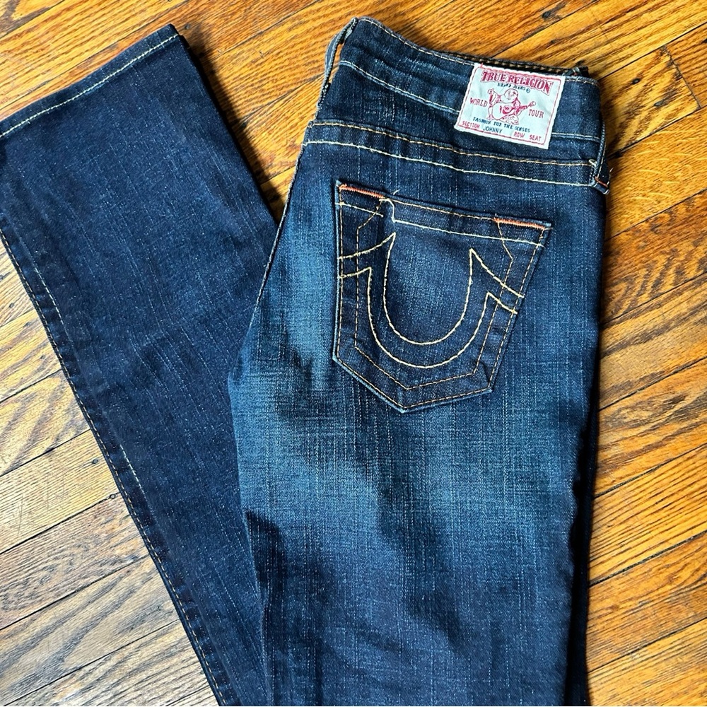 True Religion Low Rise Boot Cut Jeans